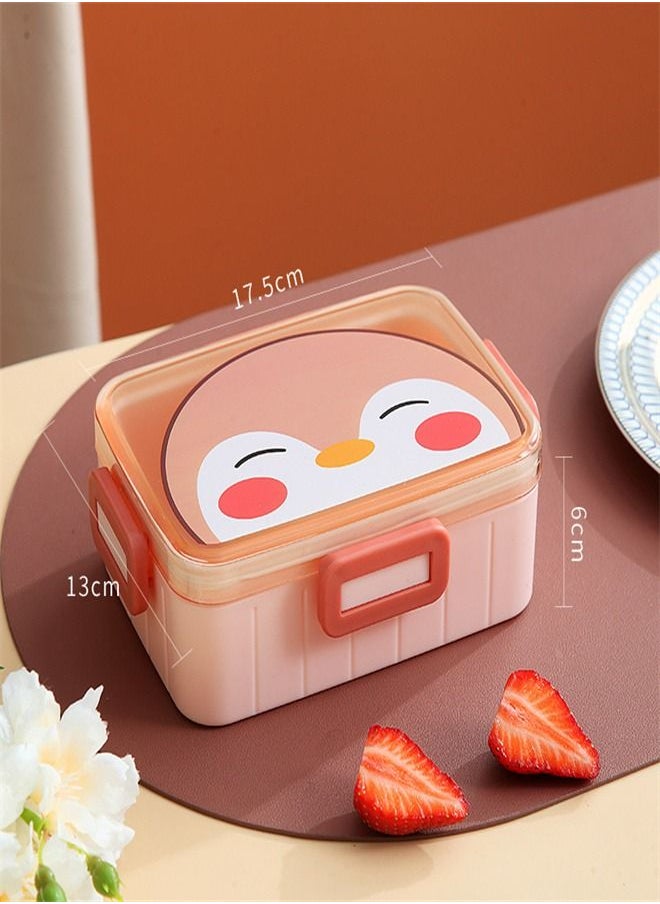 Loquat 600ML Lovely Four Button Lunch Box Pink 