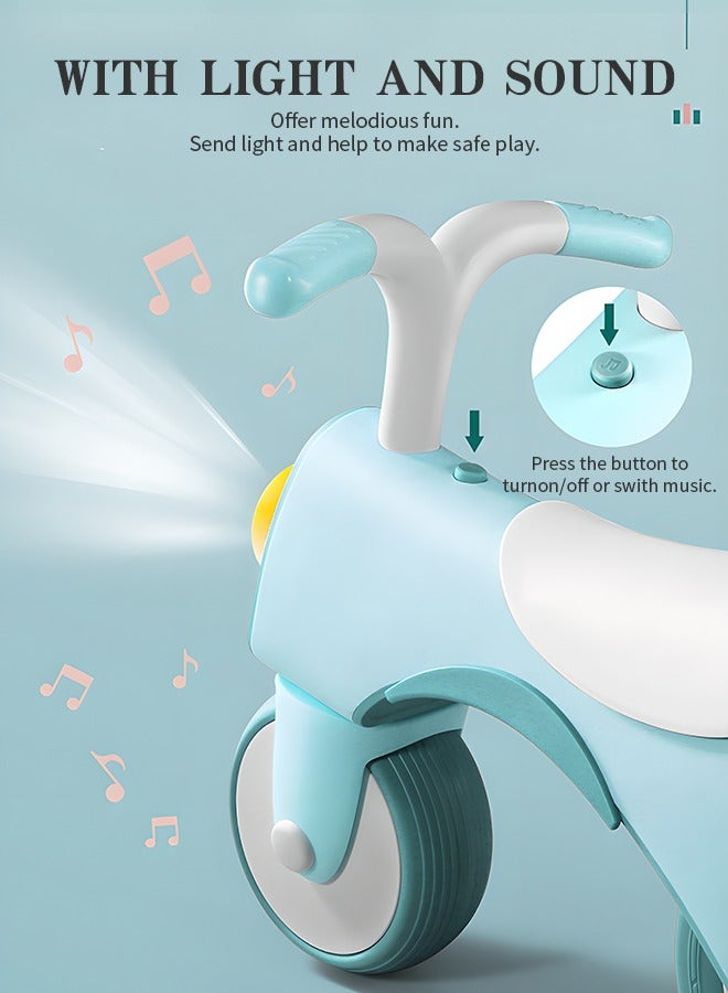 Baby Balance Bike, Adjustable Toddler Bike with Bright Front Light, Balance Car with Push Handle, No Pedal Baby Balance Bike with Music , Perfect for Indoor and Outdoor Riding, Improves Balance and Coordination  - Image 3