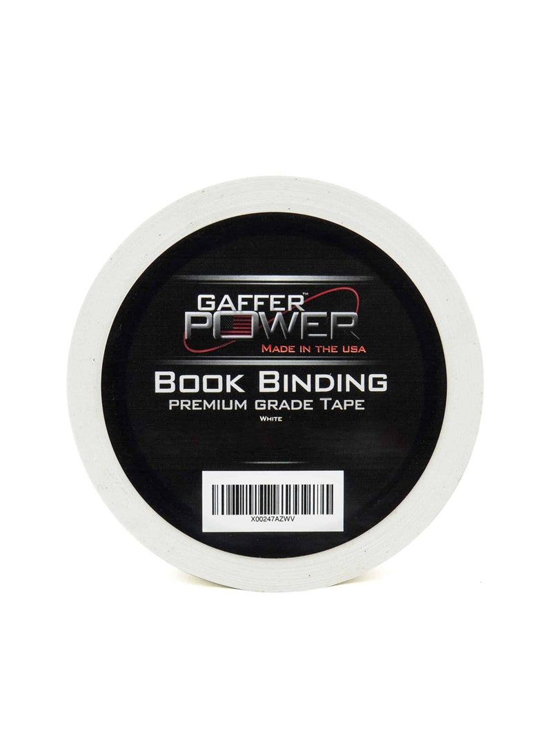 Gaffer Power Gaffer Power White Bookbinding Tape 2" x 15 Yards | American Made, Durable, Acid-Free Tape for Book Repair, Scrapbooks, and Documents  - Image 1