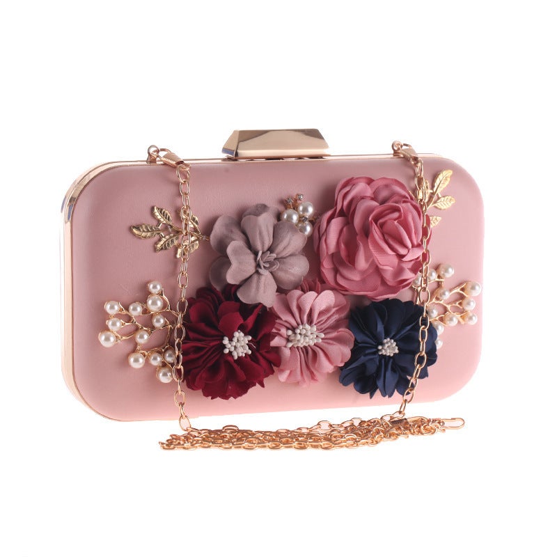 Women'S Bag Pu Luxury Rose Flower Korean Style Women'S Flash Evening Bag Clutch Bag Gift Bag 7417-H - Image 2