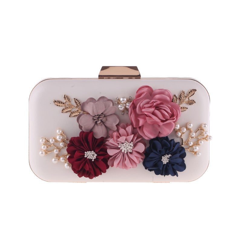 Women'S Bag Pu Luxury Rose Flower Korean Style Women'S Flash Evening Bag Clutch Bag Gift Bag 7417-H - Image 3
