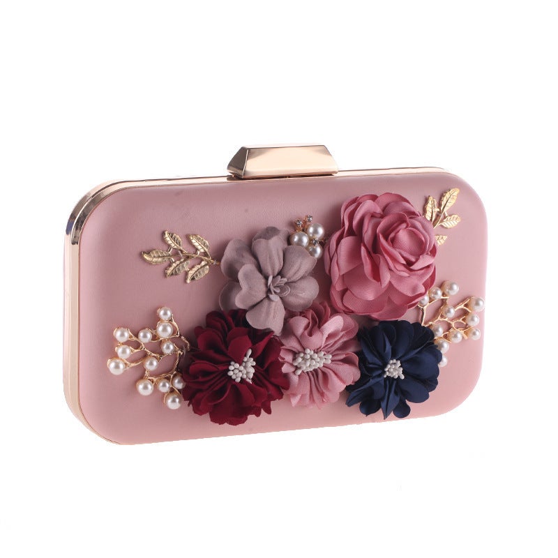 Women'S Bag Pu Luxury Rose Flower Korean Style Women'S Flash Evening Bag Clutch Bag Gift Bag 7417-H - Image 4