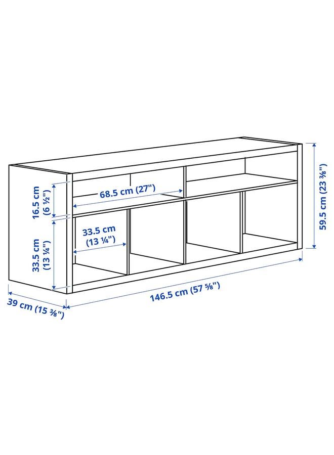 Zaboon Tv Bench, White, 147X60 Cm - Image 5