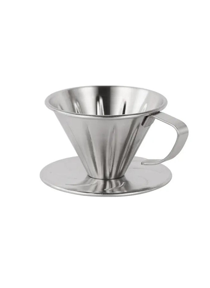 Generic Liying 01Pcs- V01 Pour Over Coffee Dripper Stainless Steel Metal Reusable Cone Coffee Filter Slow Brewing Accessories for Home Cafe Restaurants  - Image 1