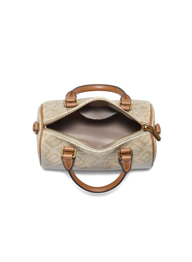 Belle [new Year Gift] Women's Handbag, 2025 New Seagull Monogram Shoulder Bag Crossbody Boston Bag X7368cx5, Apricot Color - Image 5