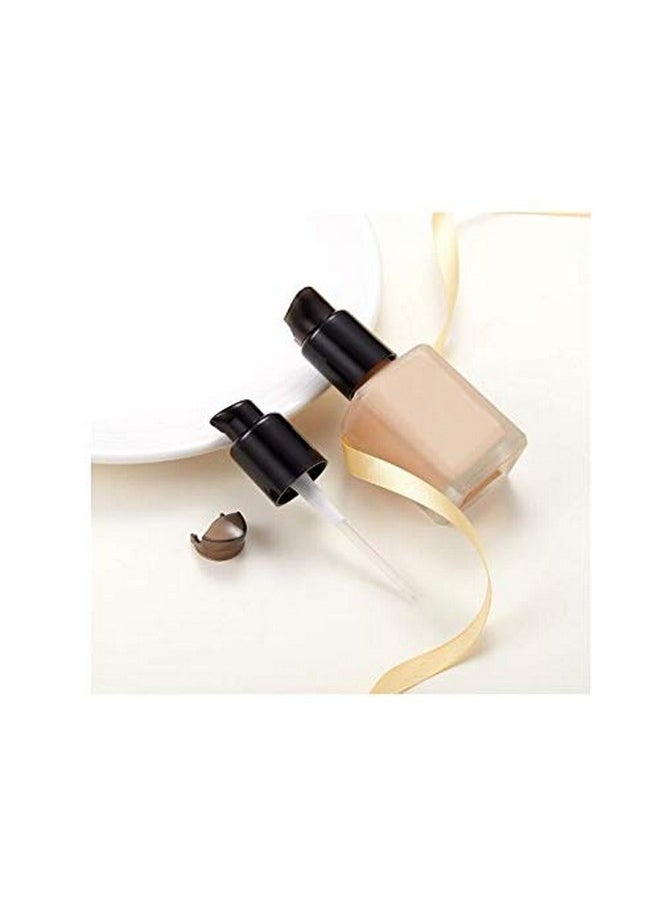 ericotry - 10Pcs 410/20Mm Plastic Replacement Pump Top Head Cosmetic Liquid Foundation Makeup Pump Replacement With Rotate Lock And Cover For Foundation Lotion Essence (Black) - Image 1