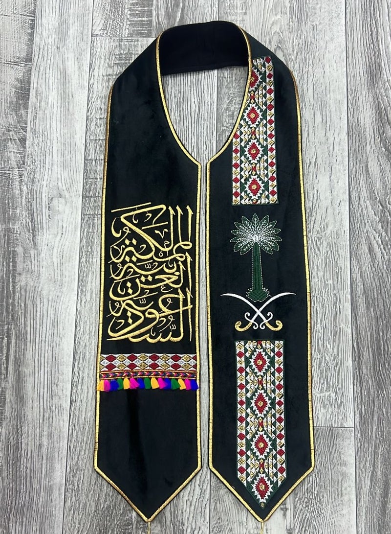 أرام شال وشاح اليوم الوطني السعودي فخر وأناقة في احتفال المملكة المقاس يناسب الكبار والشباب