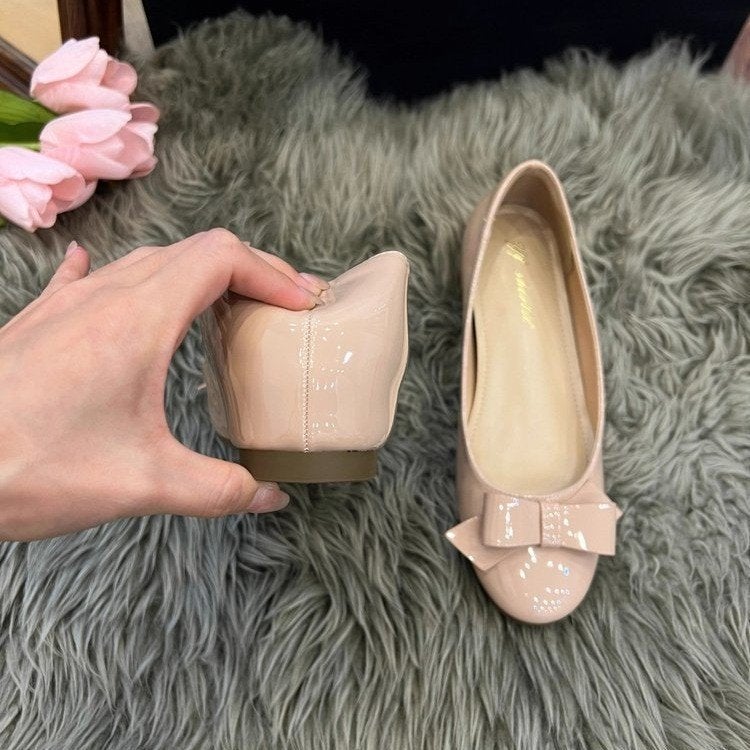 Women's Bow Slip-On Ballet Flat with Low Heel - Image 3