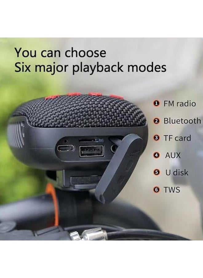 Excefore - Compact Music Player Bluetooth Speaker Lightweight Portable Speaker Bike Mounted Music Device Memory Card Music Player Pocket Hiking Music Player Outdoor Riding Fixed Stand Speaker - Image 1