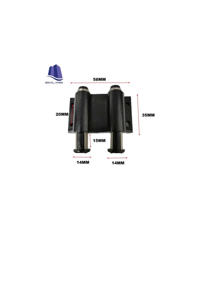 Magnetic Door Catcher Cabinet Closet Catches with SS Screws for Home Kitchen Bathroom Office Furniture (Double Black, Pack of 5)  - Image 2
