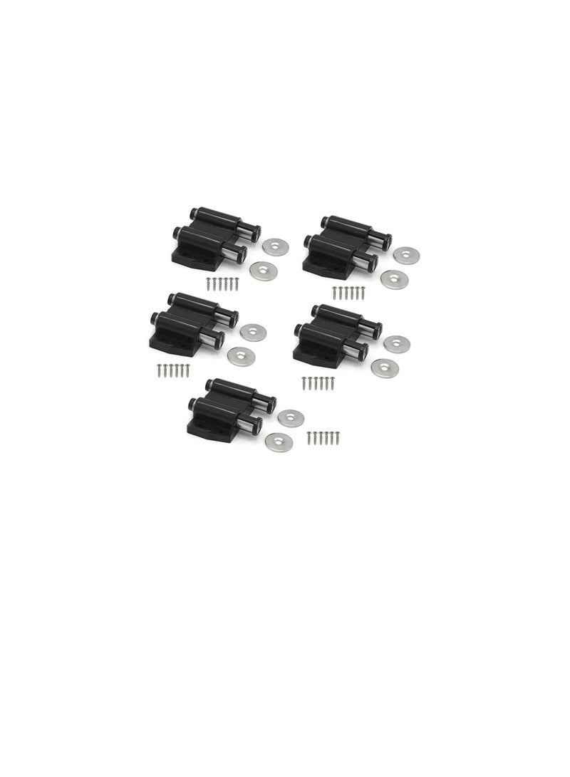 Magnetic Door Catcher Cabinet Closet Catches with SS Screws for Home Kitchen Bathroom Office Furniture (Double Black, Pack of 5)  - Image 1