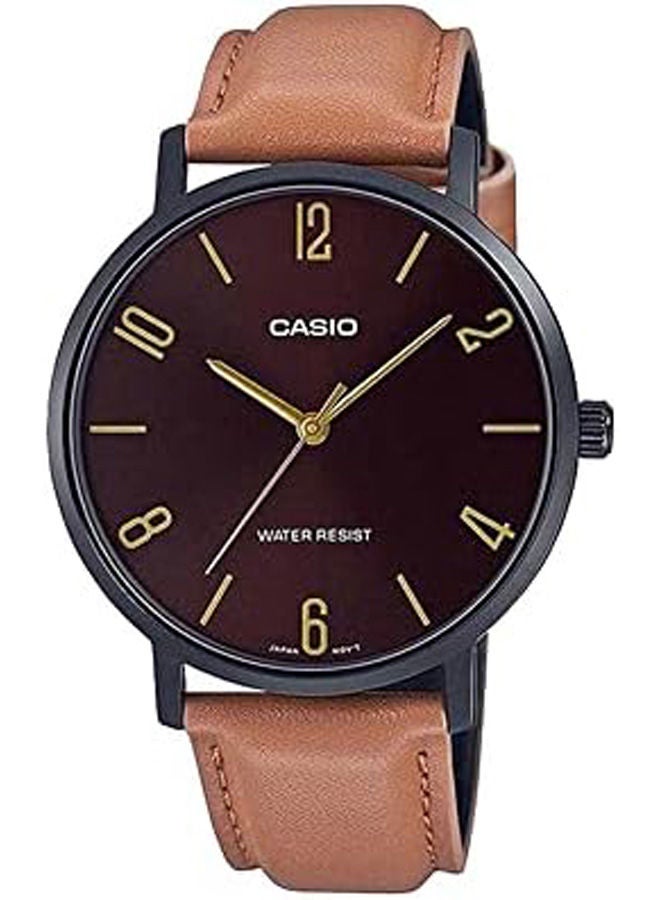 كاسيو ساعة يد تناظرية من الفولاذ المقاوم للصدأ MTP-VT01BL-5BUDF - Image 1