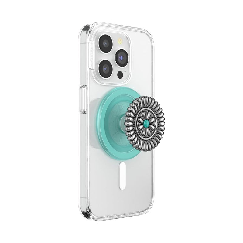 PopSockets Phone Grip for MagSafe, Magnetic Holder, Phone Stand, Boho - Enamel Stamped - Image 1