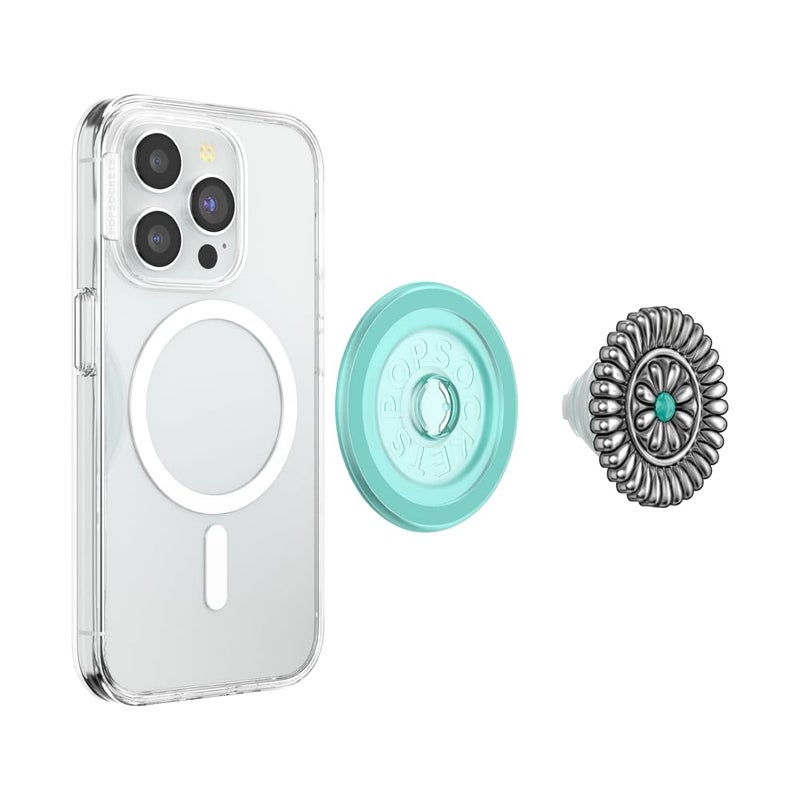 PopSockets Phone Grip for MagSafe, Magnetic Holder, Phone Stand, Boho - Enamel Stamped - Image 4