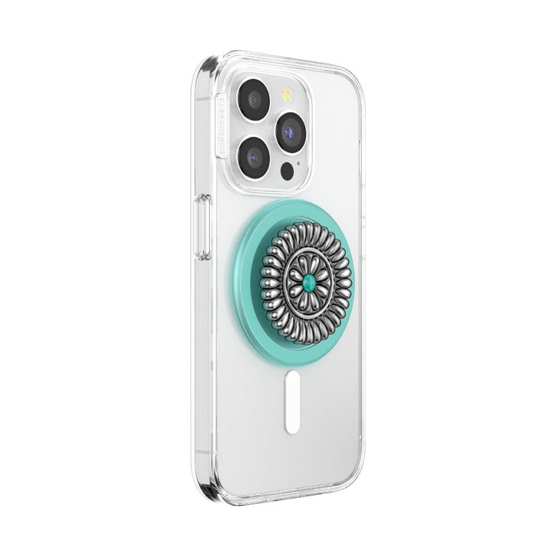 PopSockets Phone Grip for MagSafe, Magnetic Holder, Phone Stand, Boho - Enamel Stamped - Image 2