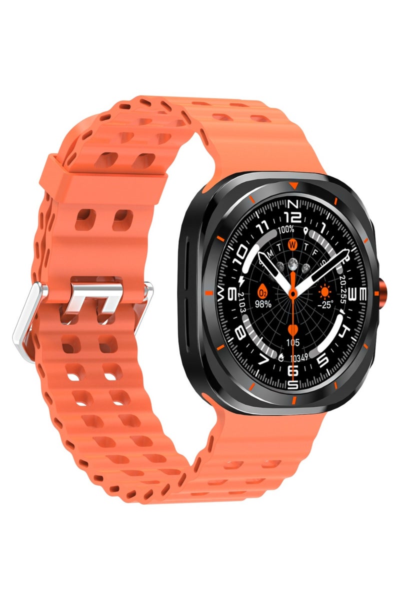 GREEN LION Strive Smart Watch 1.52 inch TFT IPS Display/ Blood Pressure, Oxygen/ Pedometer/ 5Days Working Time / Ai Voice Assistant/ Music Player & Inbuilt Games - Orange - Image 1