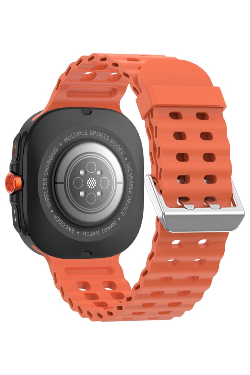 GREEN LION Strive Smart Watch 1.52 inch TFT IPS Display/ Blood Pressure, Oxygen/ Pedometer/ 5Days Working Time / Ai Voice Assistant/ Music Player & Inbuilt Games - Orange - Image 3