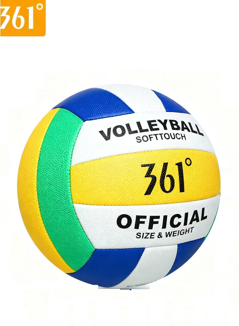 361 Degrees Beach volleyball. Official Size 5 Professional Quality Waterproof Volleyball For Indoor and Outdoor, for Competitions, Games, Recreational Play, Training, Beach Volleyball, For Volley Ball Enthusiasts - Image 1