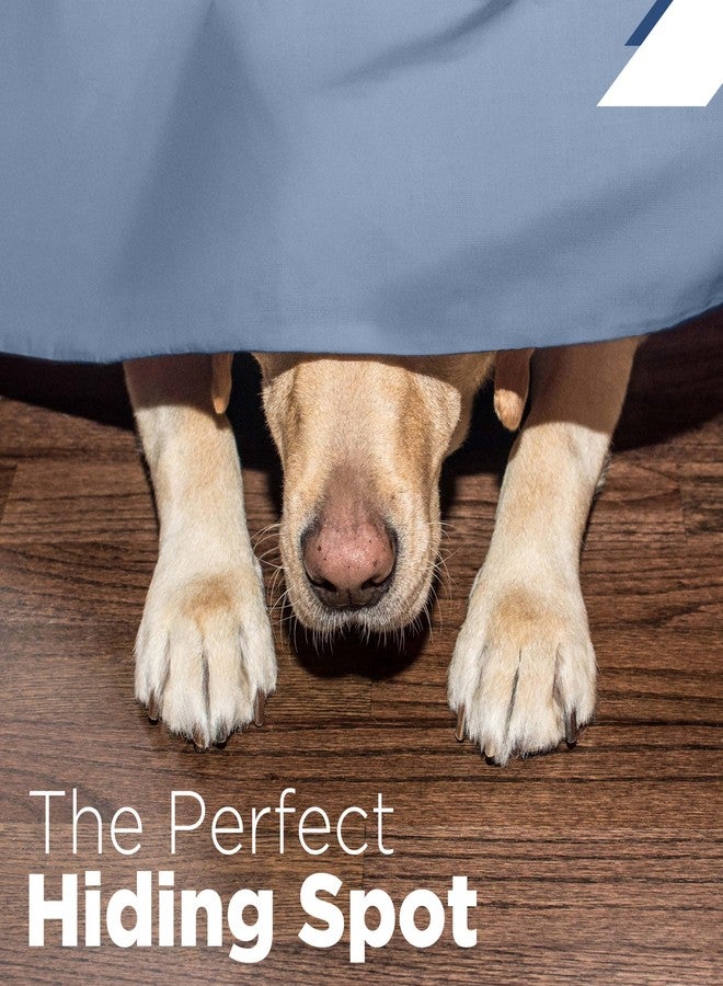 Martex Queen Size 15” Bed Skirt - Pleated Bed Skirt - Easy Fit Bed Skirts - Microfiber Bed Skirt - 15 Inch Drop - Hotel Quality Bedskirt - Blue - Image 3