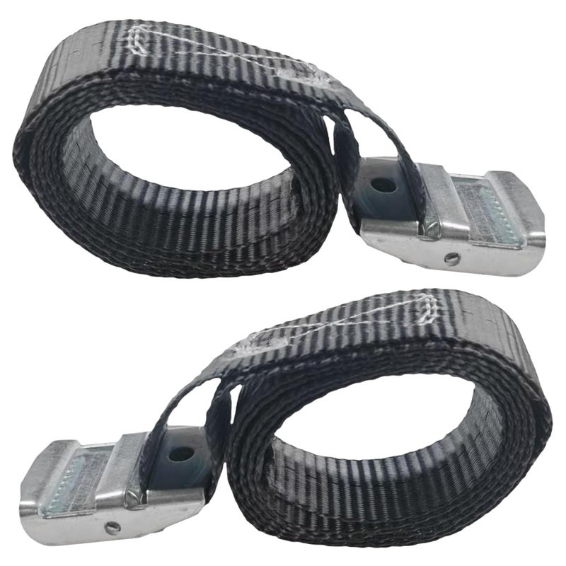 KPFILEH 2PCS Lashing Straps with Cam Buckle 1 x 3Ft Heavy Duty Safety Tie Down Strap Adjustable Polyester Fiber Ratchet Cinch Strap for Motorcycle Truck Trailer Cargo 1m - Image 3