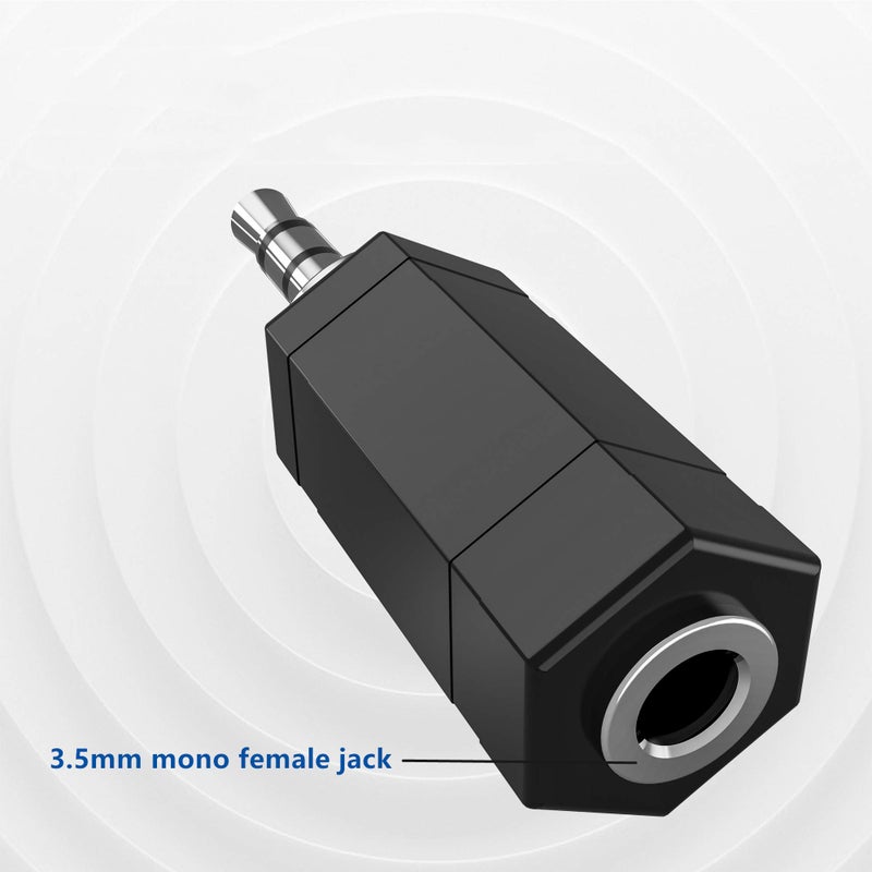 RFAdapter 3.5mm Stereo to Mono Adapter, 2 Pack TRS Stereo Male Plug to 1/8" Mono Female Jack - Image 3
