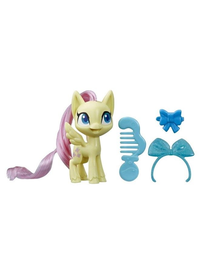 my little Pony - Fluttershy Potion Pony Figure 3Inch Yellow Pony Toy With Brushable Hair, Comb, And 4 Surprise Accessories - Image 1