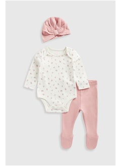 mothercare Rosebud 3-Piece Outfit Set  - Image 1
