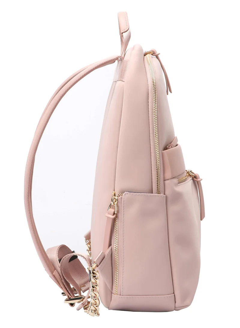 Bopai  Premium Lightweight Slim Ladies Laptop Backpack Water Resistant Synthetic Leather Daypack for Casual/Office/School/College, BO-LB505, Pink  | Best Price UAE