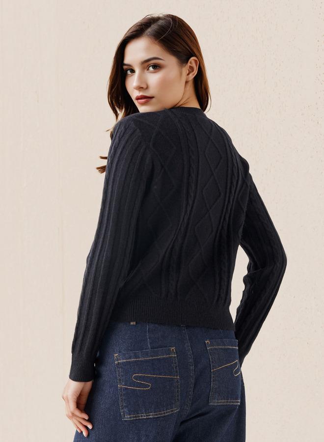 Lee Cooper Regular Fit Cardigan with Embellishment Cotton - Image 3