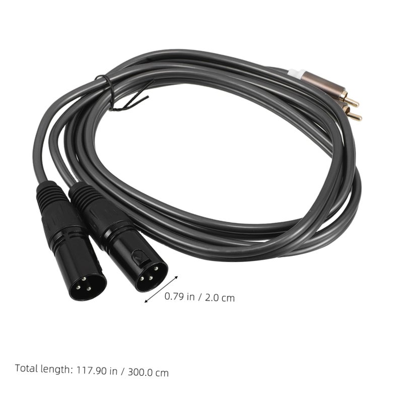 Single Dual Male Audio Cable For Mixer Amplifier Connection High Fidelity Sound - Image 3
