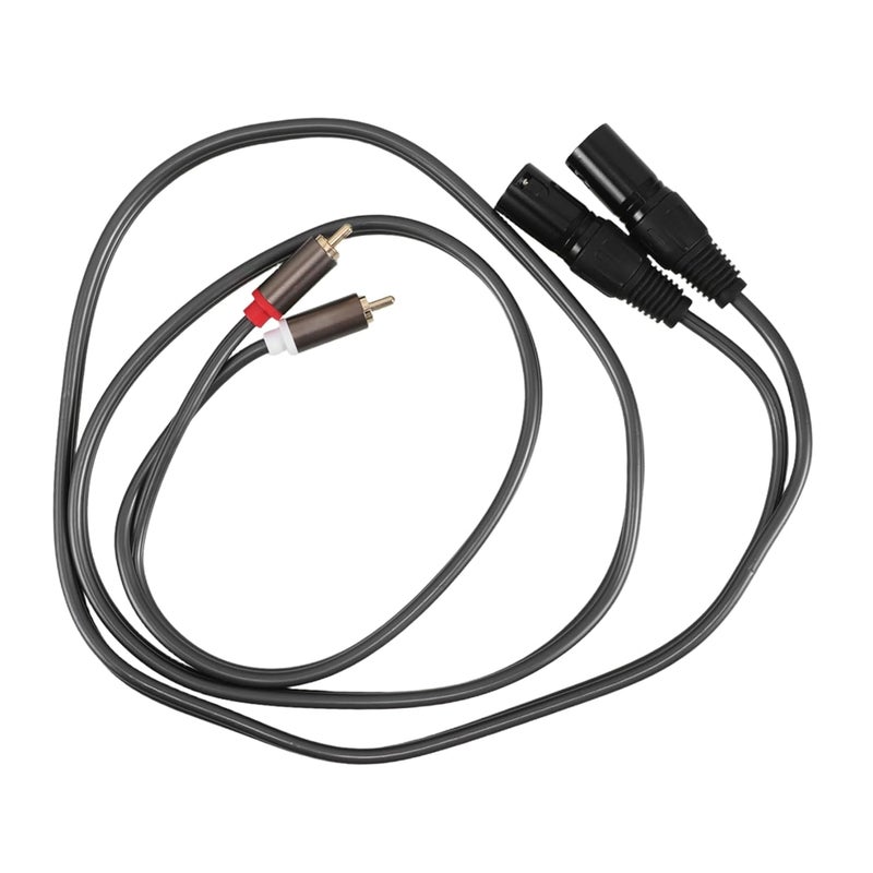 Single Dual Male Audio Cable For Mixer Amplifier Connection High Fidelity Sound - Image 1