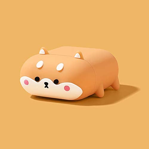 Moydolo Compatible with AirPods Case Corgi Dog Pro, Protective Silicone Skin Cover for AirPod Case Sleeping Dog, Men Women Funny Kawaii Fashion Cartoon 3D Cute Corgi Cover for AirPods Pro - Image 1