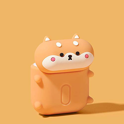 Moydolo Compatible with AirPods Case Corgi Dog Pro, Protective Silicone Skin Cover for AirPod Case Sleeping Dog, Men Women Funny Kawaii Fashion Cartoon 3D Cute Corgi Cover for AirPods Pro - Image 2
