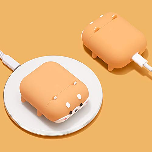 Moydolo Compatible with AirPods Case Corgi Dog Pro, Protective Silicone Skin Cover for AirPod Case Sleeping Dog, Men Women Funny Kawaii Fashion Cartoon 3D Cute Corgi Cover for AirPods Pro - Image 3