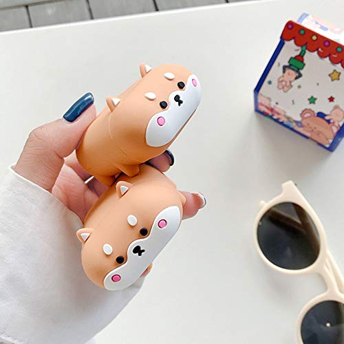 Moydolo Compatible with AirPods Case Corgi Dog Pro, Protective Silicone Skin Cover for AirPod Case Sleeping Dog, Men Women Funny Kawaii Fashion Cartoon 3D Cute Corgi Cover for AirPods Pro - Image 4