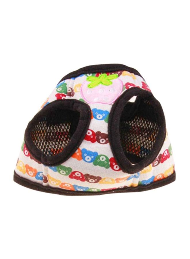 Beauenty Teddy Bear Printed Harness With Leash White/Black/Red 120cm - Image 1