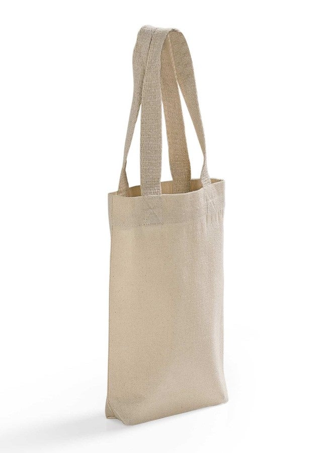TBF Mini Cotton Canvas Tote Bags with Gusset - 12 Pack Small Reusable Gift Bags with Handles, Canvas Tote Bulk, 8 Inch, Natural - Image 2