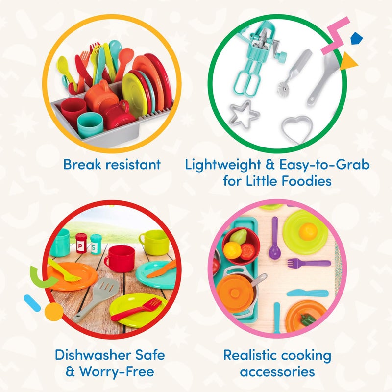 باتات طقم ألعاب أدوات المطبخ الفاخرة من 71 قطعة طراز BT2524Z - Image 3