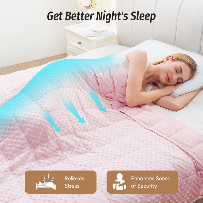 Wemore بطانية المبردة ذات الوزن 48 × 72 بوصة، 15 رطلاً، باللون الأزرق الرمادي الفاتح - Image 3