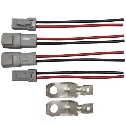 Powkos DTP 2 Pin Waterproof Electrical Connector 12AWG Cable Wire Compatible with Car Truck Boats LED Work Light Replaces DT Series Plug Harness 2 Set - Image 1