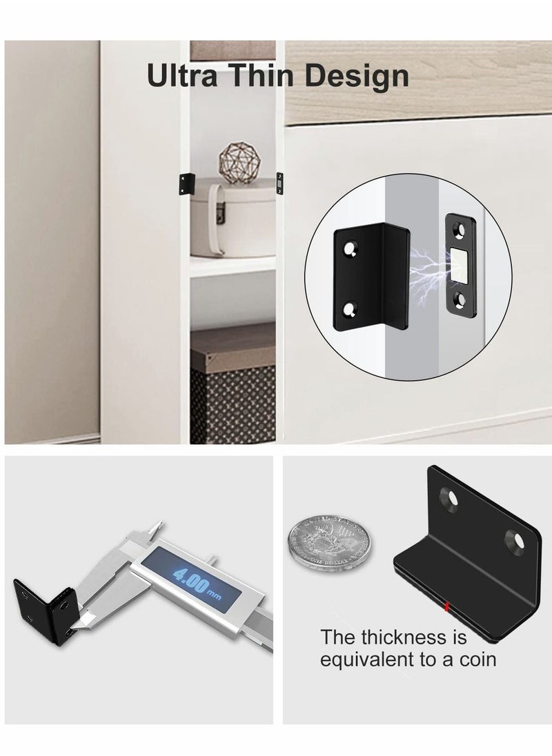 Y&D Magnetic Door Catch 4 Pack, Ultra Thin Cabinet for Drawer Magnets Adhesive Latch Closures Kitchen Closet Closing Closer  - Image 3