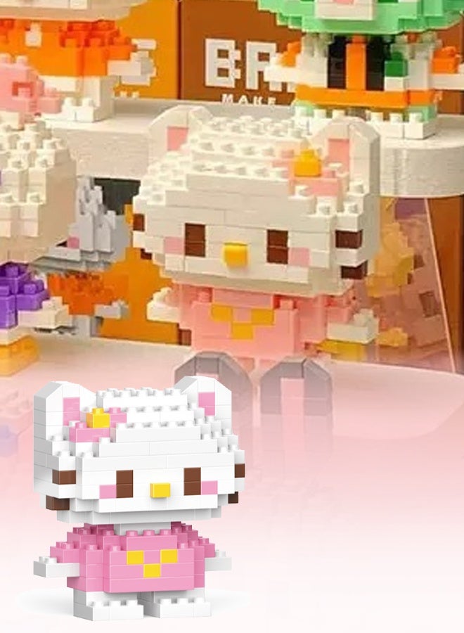 مجموعة بناء هيلو كيتي المكونة من 146+382 قطعة، مجموعة 2 في 1، مجموعات بناء نماذج صغيرة للأطفال والكبار، ديكور منزلي قابل للتجميع - Image 5