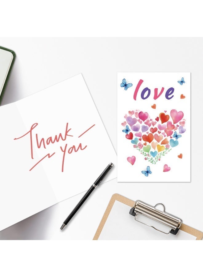 بطاقات تهنئة فارغة جميلة لعيد الحب والاستخدام اليومي -بطاقات "الحب"، بطاقات عيد الحب، بطاقات الحب، بطاقات الشكر، بطاقات الذكرى السنوية، بطاقات الزفاف، بطاقات الرومانسية، بطاقات الحب، مناسبة للزوجات والأزواج والصديقات والأصدقاء -7"x4.7" (18"x12 سم) - Image 4