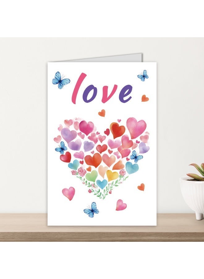 بطاقات تهنئة فارغة جميلة لعيد الحب والاستخدام اليومي -بطاقات "الحب"، بطاقات عيد الحب، بطاقات الحب، بطاقات الشكر، بطاقات الذكرى السنوية، بطاقات الزفاف، بطاقات الرومانسية، بطاقات الحب، مناسبة للزوجات والأزواج والصديقات والأصدقاء -7"x4.7" (18"x12 سم) - Image 2