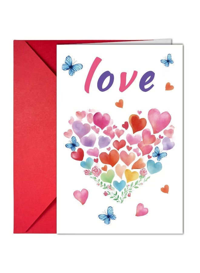 بطاقات تهنئة فارغة جميلة لعيد الحب والاستخدام اليومي -بطاقات "الحب"، بطاقات عيد الحب، بطاقات الحب، بطاقات الشكر، بطاقات الذكرى السنوية، بطاقات الزفاف، بطاقات الرومانسية، بطاقات الحب، مناسبة للزوجات والأزواج والصديقات والأصدقاء -7"x4.7" (18"x12 سم) - Image 1