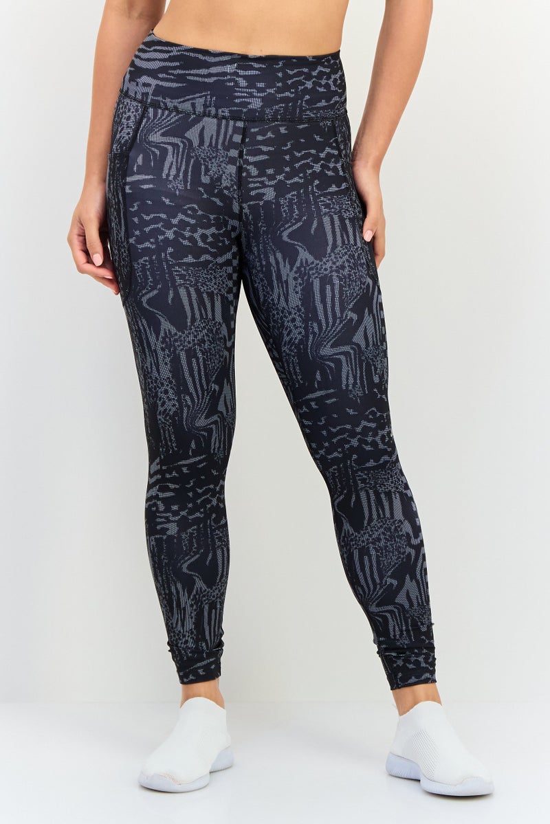 Adidas Women Tight Fit Brand Logo Running Leggings, Multicolor - Image 1