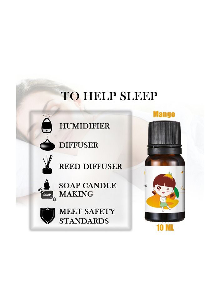 1-Piece 10ML Essential Oil For Air Humidifier,Flavors Aroma Diffuser Natural Plant Oil,Plant Fragrance Use For Air Fresh or Relieve Stress,Fragrance Mango - Image 2