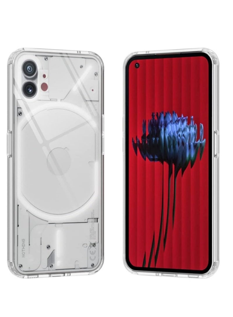 ELTRAZONE جراب متوافق مع هاتف Nothing Phone 1 جراب شفاف رفيع واقٍ مقاوم للصدمات [حماية من السقوط بدرجة عسكرية] ظهر صلب متين مضاد للسقوط مع أغطية رقيقة ذات حواف ناعمة - Image 1