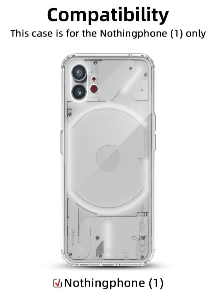 ELTRAZONE جراب متوافق مع هاتف Nothing Phone 1 جراب شفاف رفيع واقٍ مقاوم للصدمات [حماية من السقوط بدرجة عسكرية] ظهر صلب متين مضاد للسقوط مع أغطية رقيقة ذات حواف ناعمة - Image 2