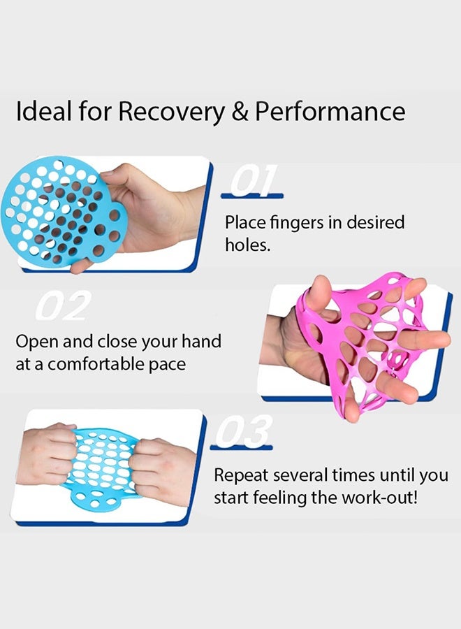 Polish'D 2 Pack Hand Grip Strengthener, Finger Stretcher Hand Therapy Equipment Finger Extension Exerciser for Grip Strength and Physical Therapy | Hand Exercise Web with Various Resistance Levels - Image 4